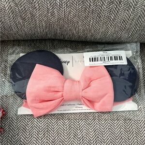 Little Sleepies Pink Bow Minnie Mouse Headband with Black Ears, size 4T -8 year